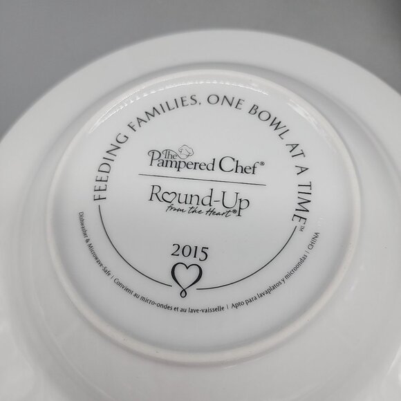 PAMPERED CHEF "Share" Bowl Round Up from the Heart 2015 ~ Set Of 3 - Picture 3 of 5